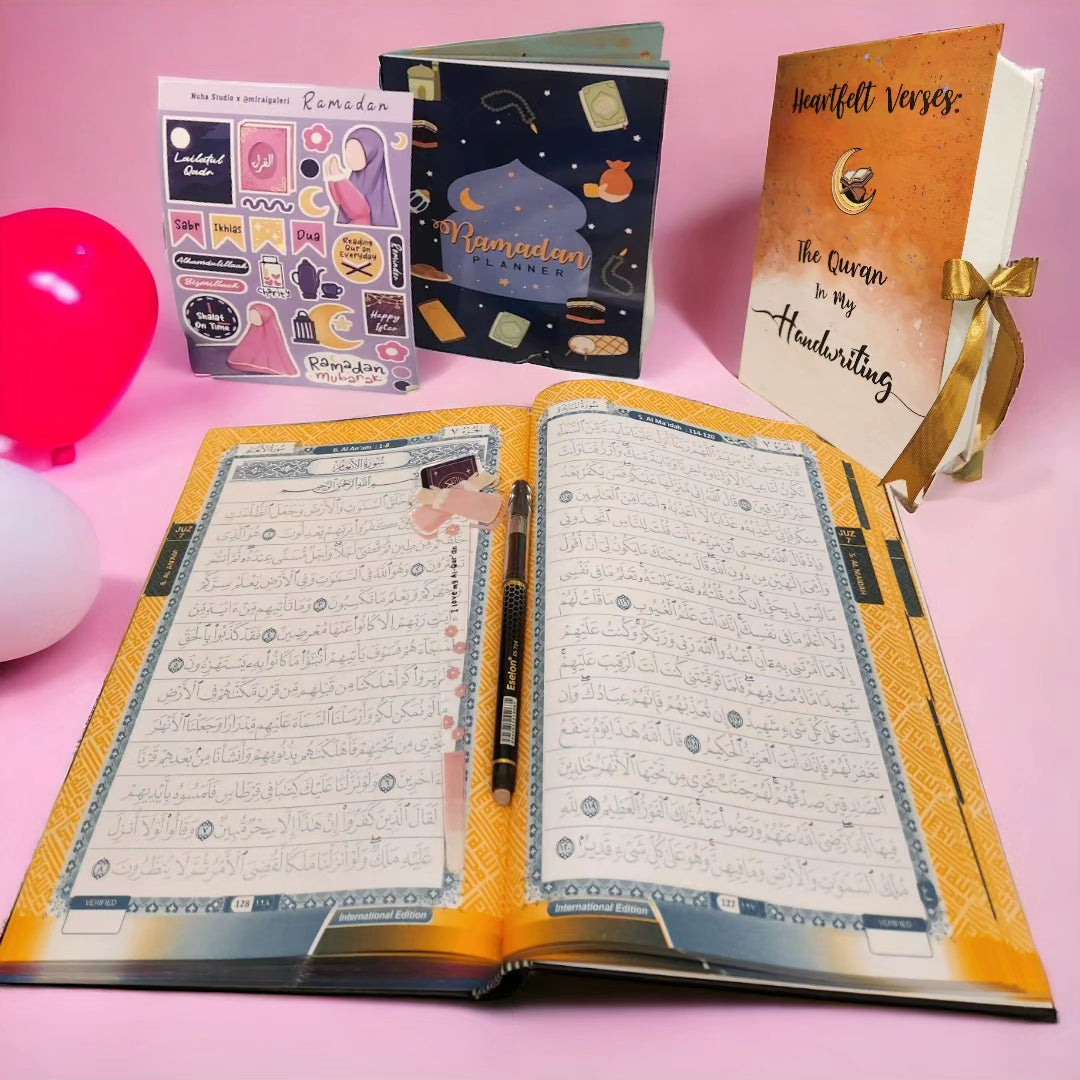 Heartfelt Verses: The Quran In My Handwriting Gift Box - Quran Trace Set